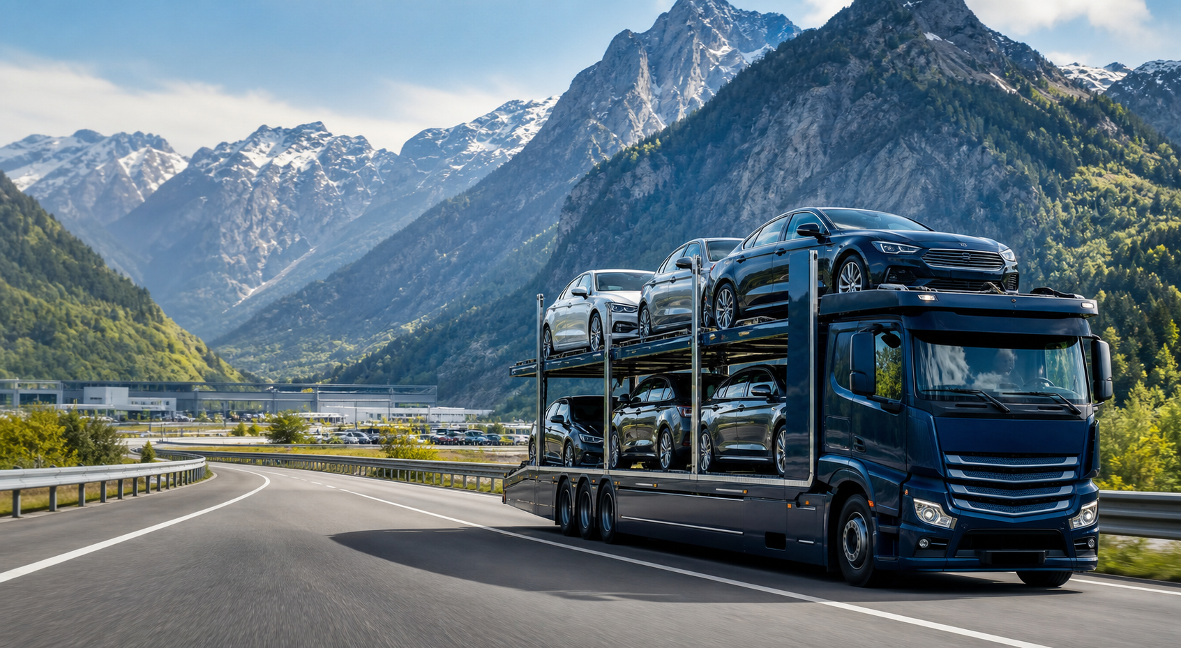 Premium European vehicle transport truck